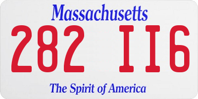 MA license plate 282II6