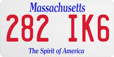 MA license plate 282IK6