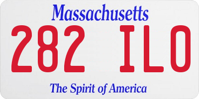 MA license plate 282IL0