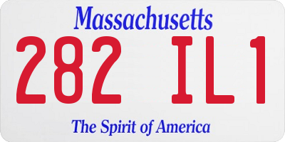 MA license plate 282IL1