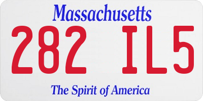 MA license plate 282IL5