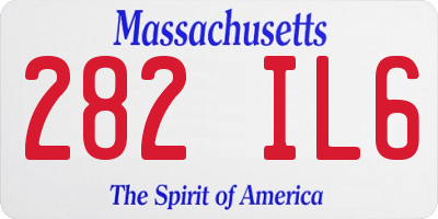 MA license plate 282IL6