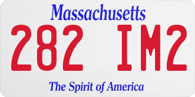 MA license plate 282IM2