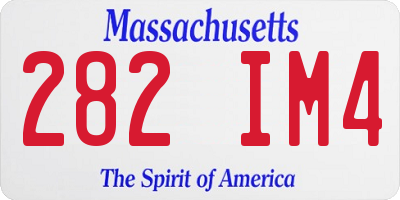 MA license plate 282IM4