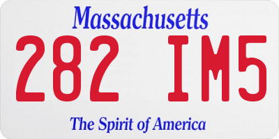 MA license plate 282IM5
