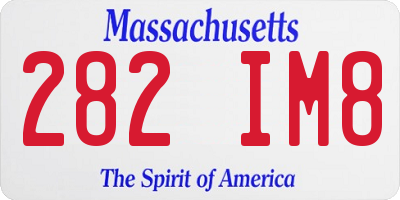 MA license plate 282IM8