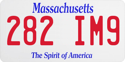 MA license plate 282IM9