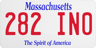 MA license plate 282IN0