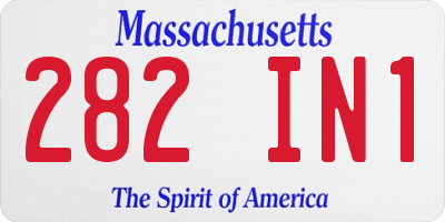 MA license plate 282IN1