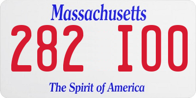 MA license plate 282IO0