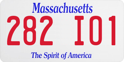 MA license plate 282IO1
