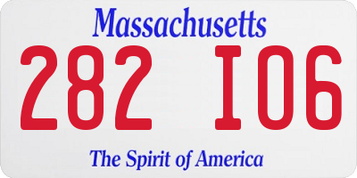 MA license plate 282IO6