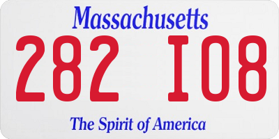 MA license plate 282IO8