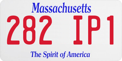 MA license plate 282IP1