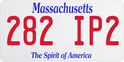 MA license plate 282IP2