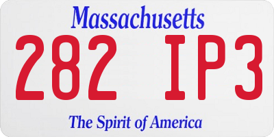 MA license plate 282IP3