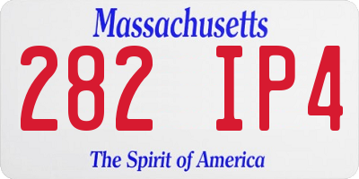MA license plate 282IP4