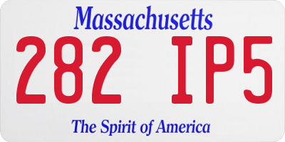 MA license plate 282IP5