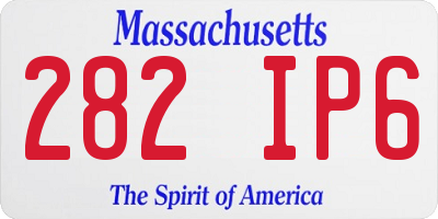 MA license plate 282IP6