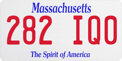 MA license plate 282IQ0