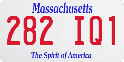 MA license plate 282IQ1