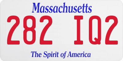 MA license plate 282IQ2