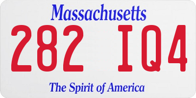 MA license plate 282IQ4