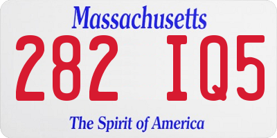 MA license plate 282IQ5