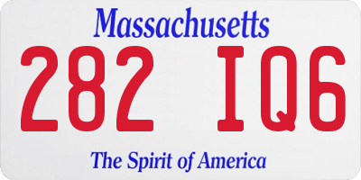 MA license plate 282IQ6