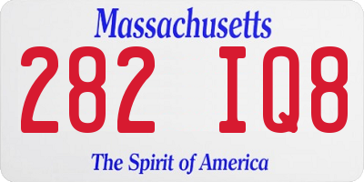 MA license plate 282IQ8