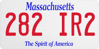MA license plate 282IR2
