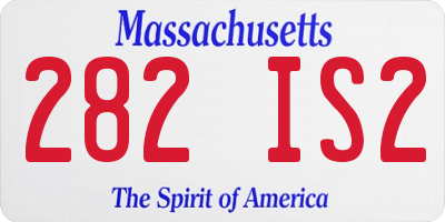 MA license plate 282IS2
