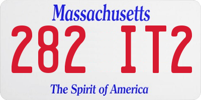 MA license plate 282IT2