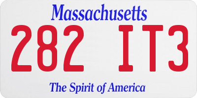 MA license plate 282IT3
