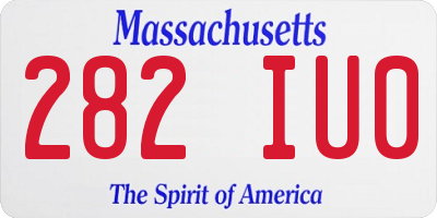 MA license plate 282IU0