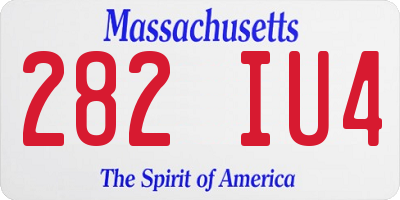 MA license plate 282IU4