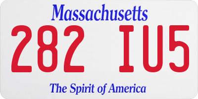 MA license plate 282IU5