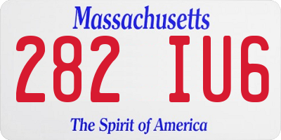 MA license plate 282IU6