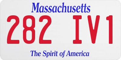 MA license plate 282IV1