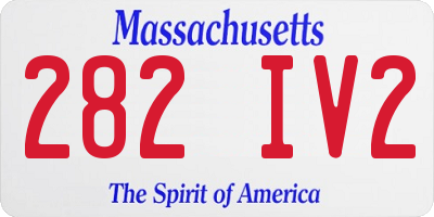 MA license plate 282IV2