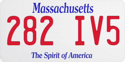MA license plate 282IV5