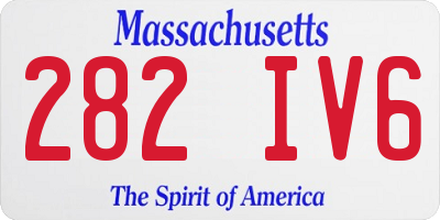 MA license plate 282IV6