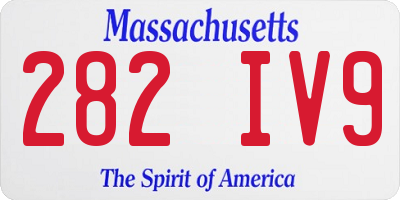 MA license plate 282IV9