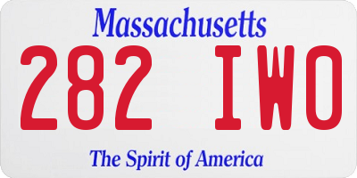 MA license plate 282IW0