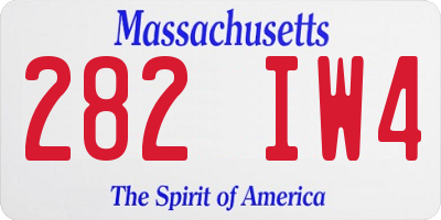 MA license plate 282IW4
