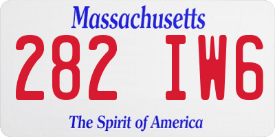 MA license plate 282IW6