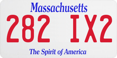 MA license plate 282IX2