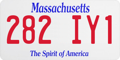 MA license plate 282IY1