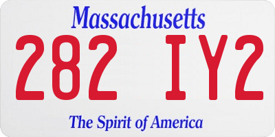 MA license plate 282IY2
