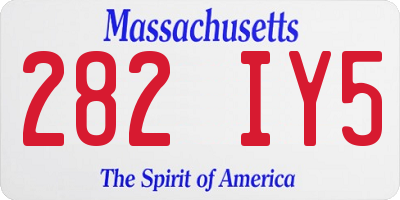 MA license plate 282IY5
